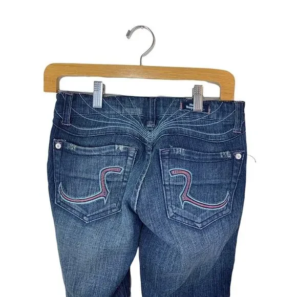 Rock & Republic Winger Jeans Women’s Winqu Flare Dark Wash Size 26 Blue - Picture 3 of 11